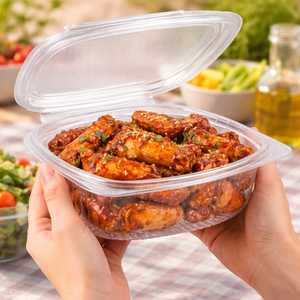 Barquettes de conservation alimentaire ovales transparentes 250cc <span class=keywords><strong>avec</strong></span> <span class=keywords><strong>couvercle</strong></span> pour la préparation des repas et les plats à emporter - Product Image 6