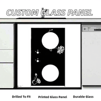 Table de cuisson à trois ou deux brûleurs en verre trempé pour cuisine