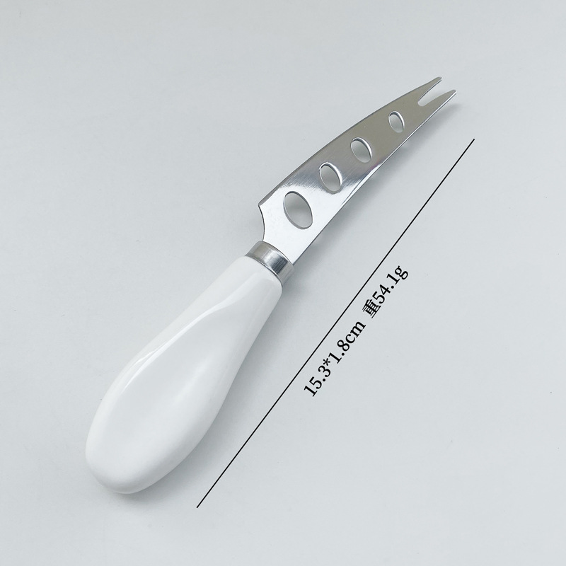 Brosse à dents à fromage avec manche en céramique blanche