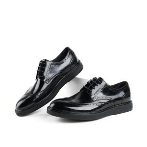 Chaussures habillées décontractées pour hommes, nouveau style luxueux et tendance, grandes tailles, à bout rond, en cuir véritable - Product Image 5