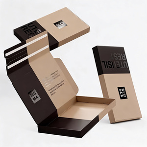 친환경 크라프트 종이 우편함 상자 평면형 골판지 포장 접이식 배송 종이 뜯어쓰는 상자 도매 - Product Image 2