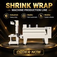 Machine d'emballage sous film rétractable à faible coût pour l'eau minérale et les boissons, machine d'emballage sous film PE et boîte à bulles