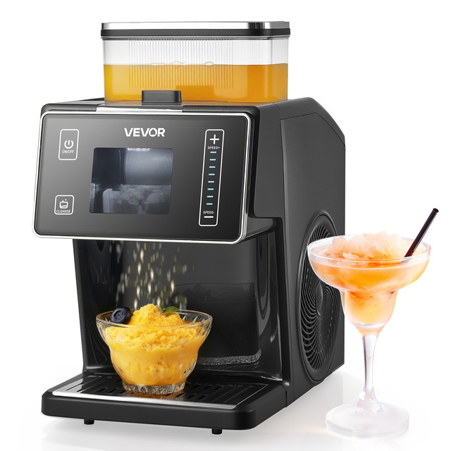 Snowflake Ice Maker Machine, Fast Cooling, Stainless Steel Blade, 0.2 Gal Tank, Electric Snow Cone Maker