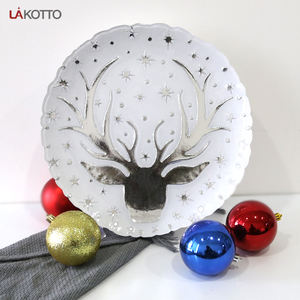 Vente en gros, plaque de verre design cerf de Noël en métal moderne pour décoration intérieure - Product Image 5