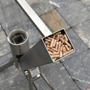 Vidrio DE SEGURIDAD DE ACERO INOXIDABLE Tubo de gas llama pellets de madera calentador de patio para uso en jardín al aire libre