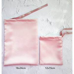Custom Logo Luxury Drawstring Satin Pouch Silk Wigs Satin <b>Bags</b> for Hair Extension Packaging for Gift Jewelry Cosmetic <b>Dust</b> <b>Bag</b> - Product Image 6
