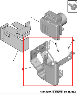 Pièces de rechange automatiques 3008 Support de pompe ABS pour Peugeot 3008 308 408 RCZ Citroen OE 453797 - Product Image 2