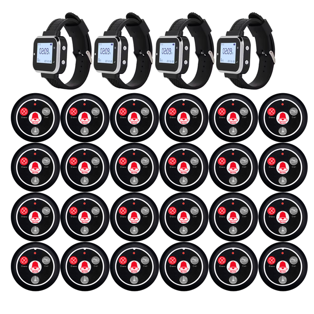 Stock Watch Receiver Wireless Calling System Waterproof Rechargeable Waiter Call Restaurant Pager Hookah Cafe Clinic
