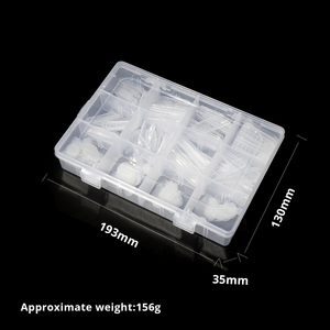 Personalizado 8 tipos de formas duales francés 4 poli gel <span class=keywords><strong>x</strong></span> silicona almohadillas consejos guías Sistema de uñas - Product Image 6