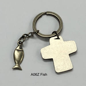 โรงงานขายส่งคุณภาพระดับพรีเมียมหรูหราบรอนซ์ข้ามและปลาศิลปะกุญแจหัวเข็มขัดโลหะหัตถกรรม Keyholder สําหรับกระเป๋าเป้สะพายหลัง - Product Image 2