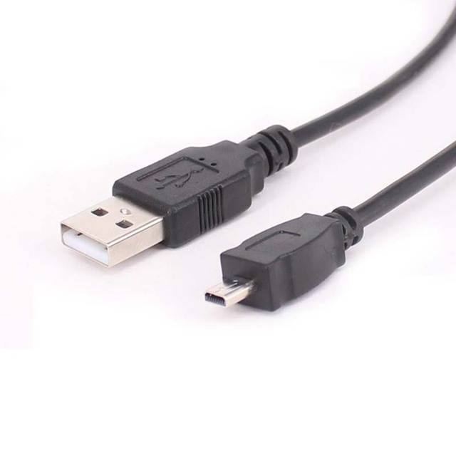 Cantell USB 2.0 Male to Mini 8Pin Male for Nikon SLR D5100 D6108p S2600P520 Interface Data Transmission Camera Charging Cable
