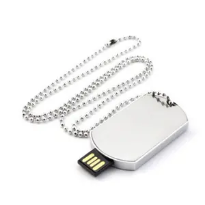 Clé USB en métal 64 Go Clé USB 128 Go Collier avec pendentif avec clé