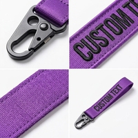 Porte-clés personnalisé en sangle de polyester durable et légère avec logo imprimé, dragonne pour cadeaux promotionnels et accessoires de marque