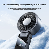Ventilateur pliable rechargeable, mini turbine turbo, vent puissant à grande vitesse et chargement USB, silencieux