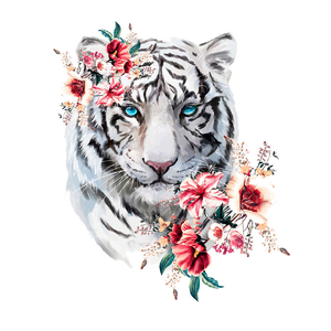 Expédition rapide Animal tigre <span class=keywords><strong>lion</strong></span> prêt à appuyer DTF sérigraphie transferts fer personnalisé sur autocollant - Product Image 5