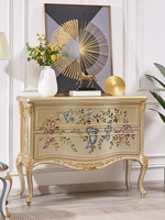 Commode de luxe française, armoire de rangement peinte artistiquement pour salon, entrée, chambre à coucher, décoration de style européen