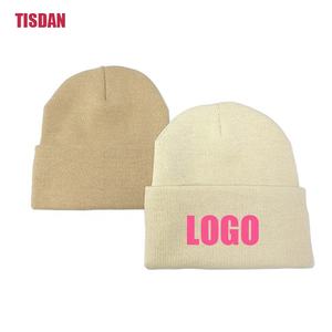 <span class=keywords><strong>Bonnet</strong></span> en tricot côtelé de couleur unie avec logo personnalisé, couleurs chaudes pour l'hiver à la mode, <span class=keywords><strong>bonnet</strong></span> vierge pour femmes - Product Image 1