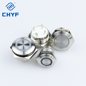 Công Tắc Nút Nhấn RGB Chiếu Sáng Bằng Kim Loại Phẳng Nhất Thời Chống Nước 12V 12Mm 16Mm 19Mm 22Mm - Product Image 6