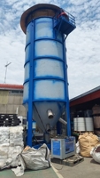 Mélangeur vertical pour silo 50kg 100kg, machine à mélanger granulés et granulés colorés, mélangeur de matière première plastique avec chauffage