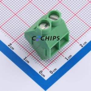 1720033 Screw Terminal Block Through hole Component (THT),P=6.35mm Connector 6.35mm Green Through Hole 2P - Product Image 1