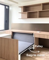 Lit d'hôtel extensible et peu encombrant avec fenêtre murale et armoire dissimulée - Mobilier de chambre moderne