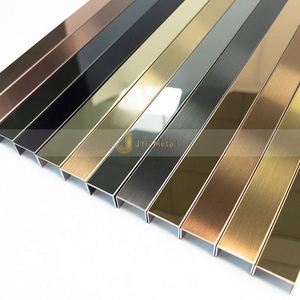 LL109 Bande décorative murale en acier inoxydable noir titane en forme de U, accessoires pour carreaux de plafond, durable et étanche - Product Image 4