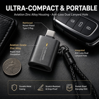 Pembaca Kartu Tipe-C Portabel Tahan Gores Transfer Data Dua Arah Pembaca Kartu TF Micro SD Adaptor OTG untuk Kamera Aksi Drone