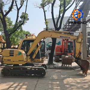 Mini Excavadora Usada Kumatsu PC60 Original de Segunda Mano, Excavadora de 6 Toneladas, Maquinaria de Construcción, Excavadora Pequeña Usada - Product Image 1