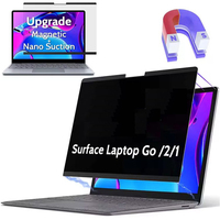 Filter Privasi Layar Laptop 3D 9H Hardness 12.5-16.2 Inch, Pelindung Layar Anti-Spy untuk PC Notebook