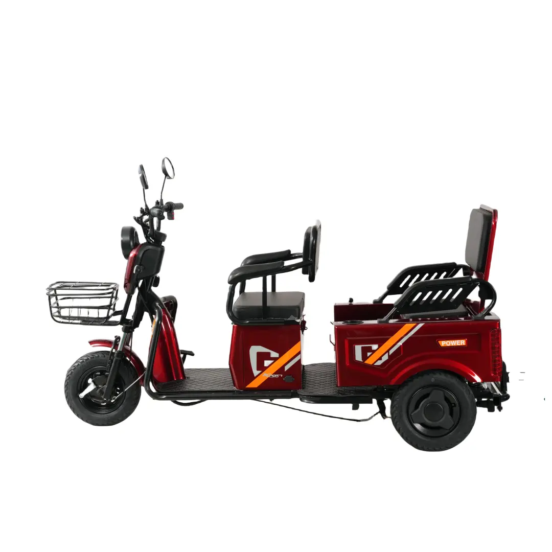 Hot sale Customized 48V 60V 600W 20A High Security 3 Wheel Scooter Electric Adult Electric Tricycle for Sale