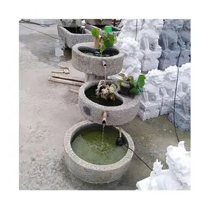 Натуральный гранит уникальный открытый сад каменный желоб воды фонтан цены