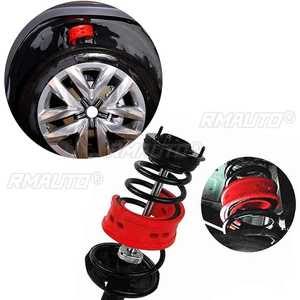 2 amortisseurs de voiture rouges et blancs, ressorts de suspension, tampons de protection, type B/D/E/F, coussin universel pour la plupart des véhicules - Product Image 4