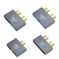 Adaptor Tipe C Male ke Female, Konverter USB C dari Aluminium Alloy, Cocok untuk Laptop dan Ponsel