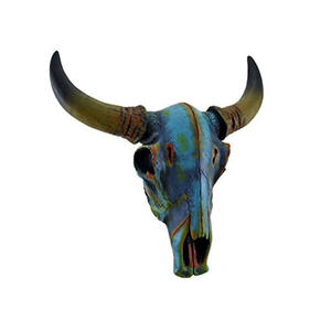 Crâne <span class=keywords><strong>de</strong></span> vache en polyrésine Nanwei, imitation sculptée à la main, pour décoration murale - Product Image 2