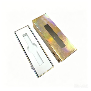 Wholesale Low Quantity Custom Recyclable Rigid Varnished Art Paper <b>Box</b> UV Coated Rigid Button <b>Lock</b> Drawer Packaging <b>Box</b> - Product Image 4
