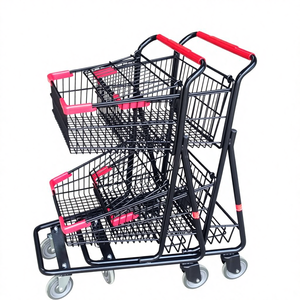 MOQ 100 PC Chariots de courses de supermarché à double couche - Product Image 1