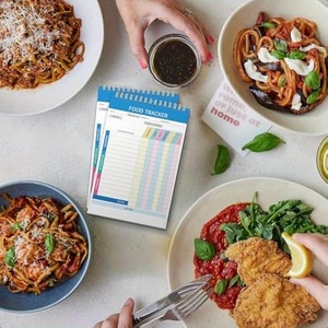 Diari del diario del taccuino del Tracker <span class=keywords><strong>alimentare</strong></span> rilegato a spirale per il monitoraggio delle calorie carboidrati Le abitudini alimentari dei macronutrienti hanno reso carta resistente - Product Image 5