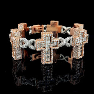 Minimal 925 Sterling Silver Cuban Link Bracelet Lab Grown Moissanite Diamond Premium Finish Jewelry - Product Image 4