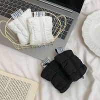 Dompet Koin Bentuk Awan Gaya Instagram Tempat Kartu Mini Lucu Desain Menarik Bahan Poliester Penutup Ritsleting untuk Menyimpan Koin