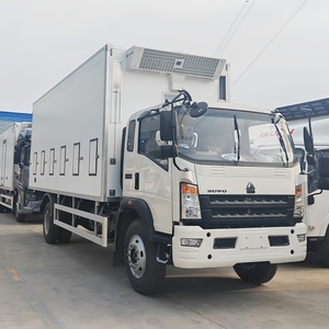 Camion de transport de poussins Howo, pour poussins d'un jour, avec caisse isotherme en panneaux PU, étagère en acier inoxydable et réfrigérateur Thermoking - Product Image 4
