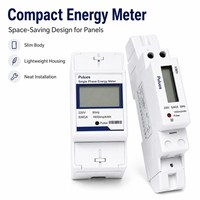 Meter Energi Digital kWh Fase Tunggal 220V DDS DIN Rail LCD Meter Listrik Pintar 60A 2P Kelas Akurasi 1