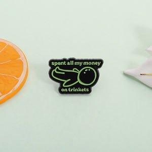 Membelanjakan semua uang saya pada pernak-pernik Pin Enamel bros kutipan lucu hadiah perhiasan untuk teman penggemar grosir - Product Image 2
