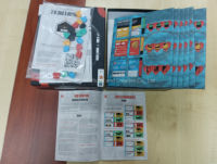 Jeu de dés promotionnels OEM personnalisés avec impression offset, pièces de jeu de société, boîte d'emballage en carton offset avec logo personnalisé pour la famille