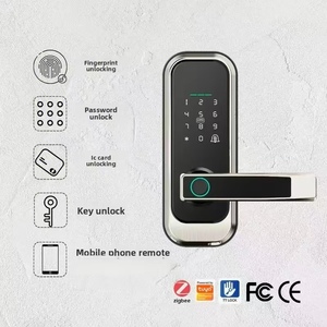 Chúng tôi phong cách tuya ttlock khóa thông minh không khoan lưỡi đơn mật khẩu vân tay Ba thanh hợp kim nhôm ổ khóa đám mây Wifi - Product Image 3