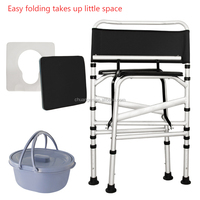 Fabricant haut de gamme personnes âgées chaise de toilette âgées mobile toilette baignoire pliant chaise
