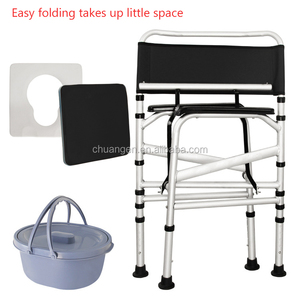 Manufacturer High Class <strong>Elderly</strong> Toilet <strong>Chair</strong> <strong>Elderly</strong> Mobile Toilet Folding Bath Commode <strong>Chair</strong> - Product Image 3