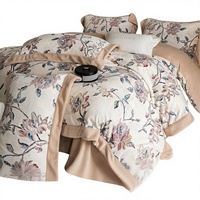 Parure de lit quatre pièces en velours de lait double face, imprimée, 400TC, style nordique, pour l'hiver, commerce extérieur