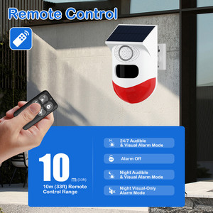 Sirène d'alarme solaire extérieure autonome KERUI avec détection infrarouge PIR, alarme de sécurité pour maison et ferme, haute décibels, longue portée - Product Image 5
