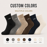 Chaussettes courtes en laine de qualité supérieure OEM ODM avec logo personnalisé, chaudes, respirantes, douces, pour sports d'hiver, faible MOQ, fournisseur d'usine