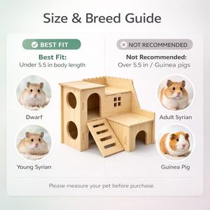 Hamster House Wooden Pet Hideout With <b>Slide</b> And Climbing Features For <b>Small</b> Pets - Product Image 3